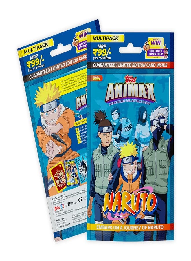 Topps Animax 2024 Official Naruto Collectible Card Game(Multipack of 4) - Image 2